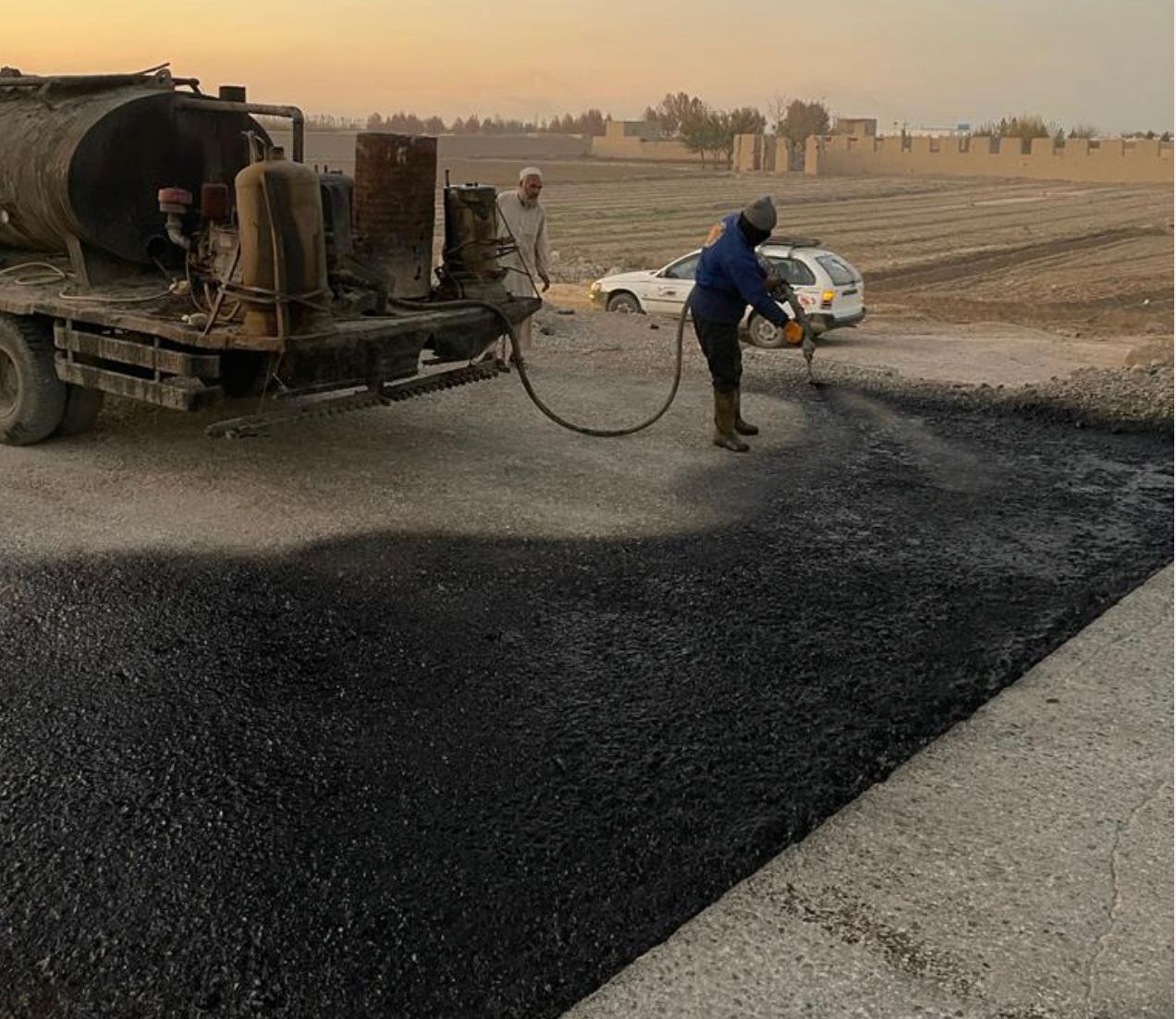 Repairing of 47 damaged points and making 8 new culverts of Mazar e Sharif to Shabarghan 55km Highway by TSCC