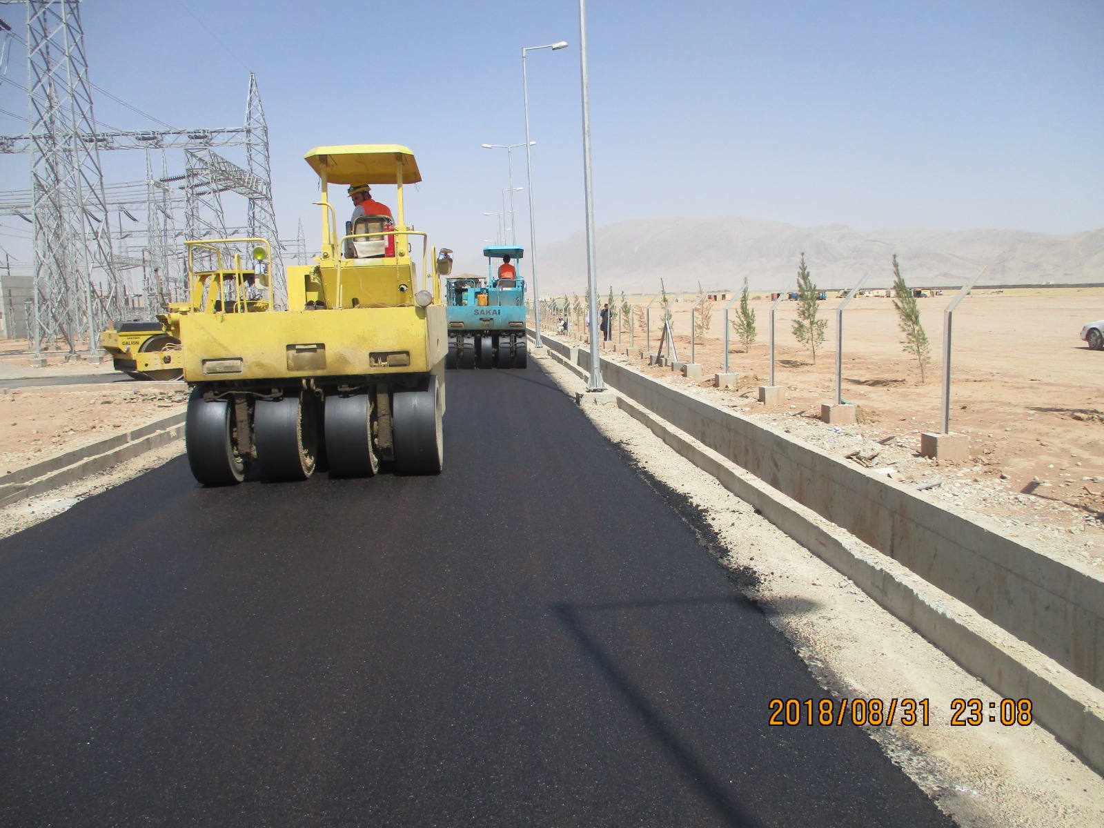 Asphalt roads in Alwan Electricity’s sub station in Cheshme Shir Baghlan province