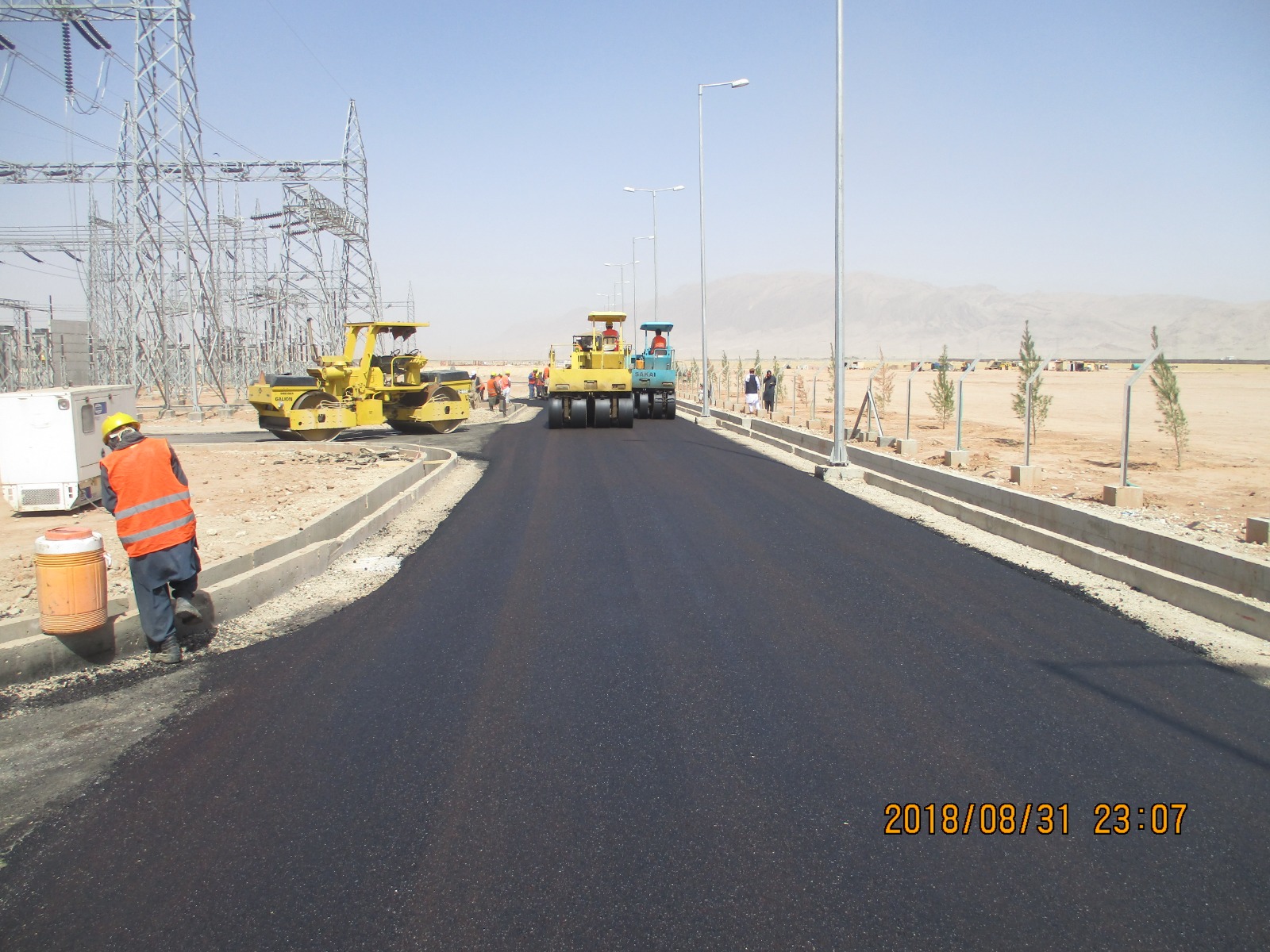 Asphalt roads in Alwan Electricity’s sub station in Cheshme Shir Baghlan province