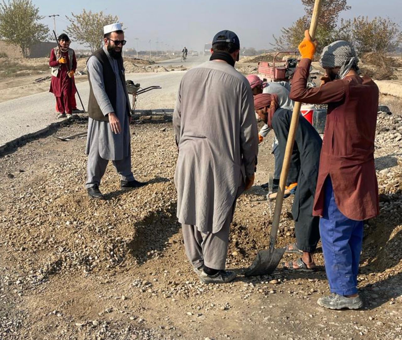 Repairing of 47 damaged points and making 8 new culverts of Mazar e Sharif to Shabarghan 55km Highway by TSCC