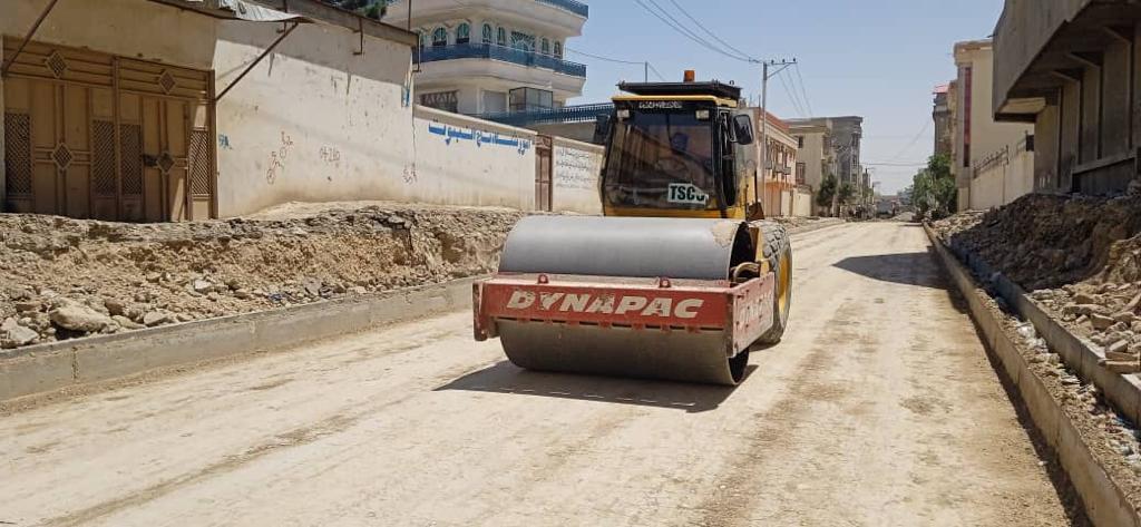 Construction of 4 Asphalt Roads in Different Parts of Mazar City Under Construction