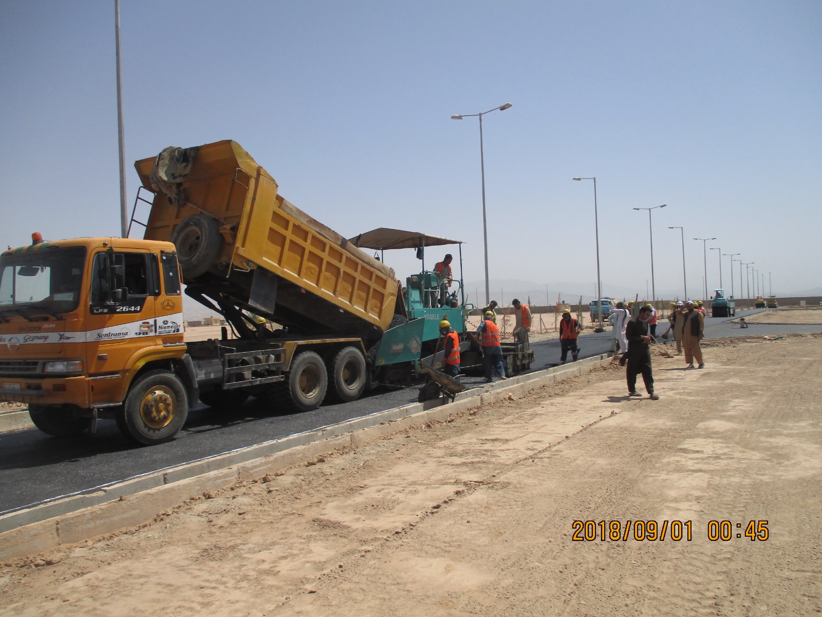 Asphalt roads in Alwan Electricity’s sub station in Cheshme Shir Baghlan province