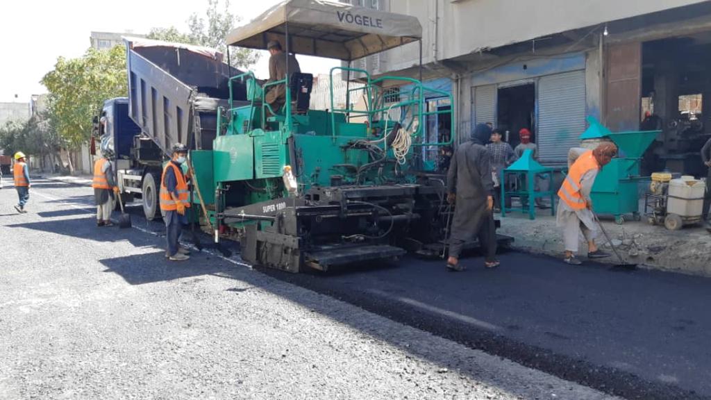 Construction of 4 Asphalt Roads in Different Parts of Mazar City Under Construction