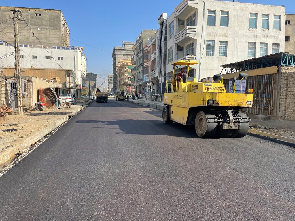 Construction of 4 Asphalt Roads in Different Parts of Mazar City Under Construction