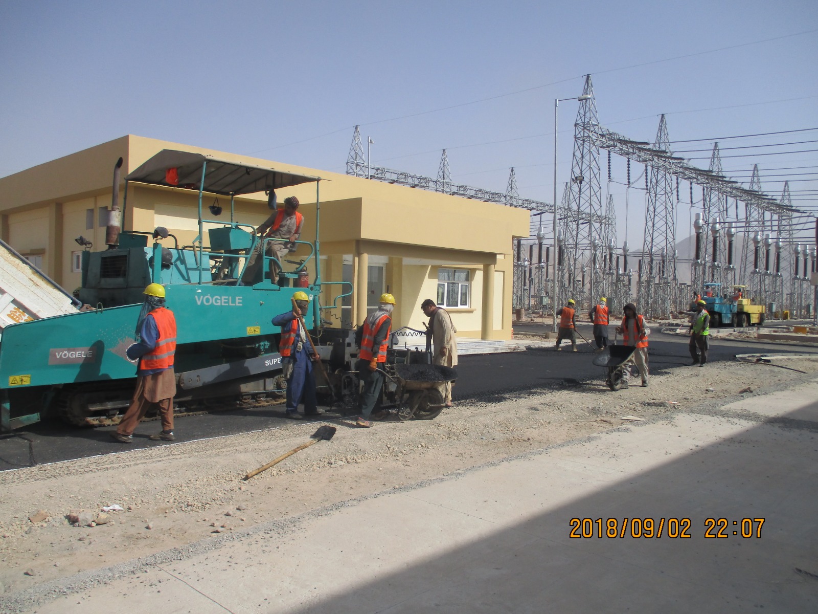 Asphalt roads in Alwan Electricity’s sub station in Cheshme Shir Baghlan province