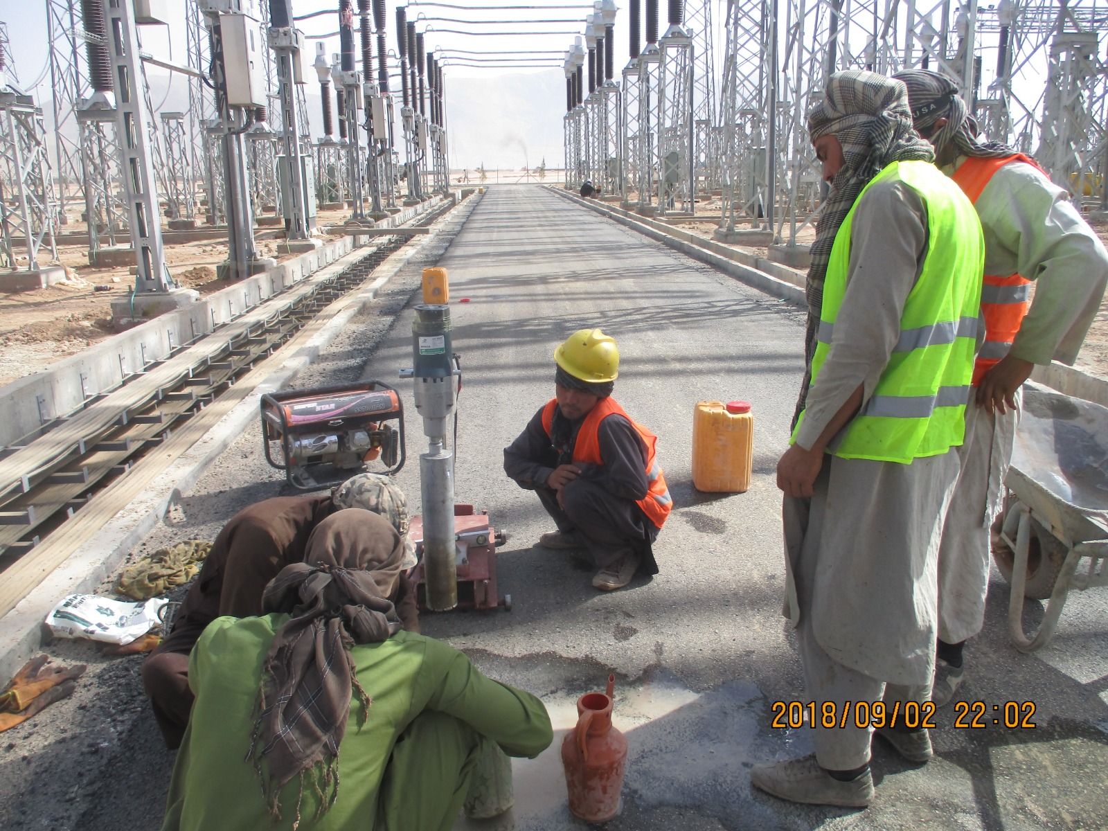 Asphalt roads in Alwan Electricity’s sub station in Cheshme Shir Baghlan province