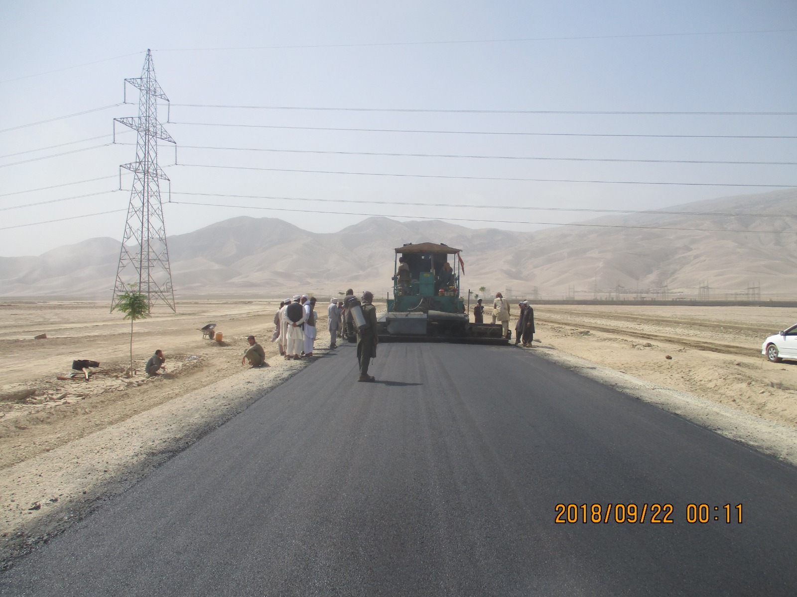 Asphalt roads in Alwan Electricity’s sub station in Cheshme Shir Baghlan province