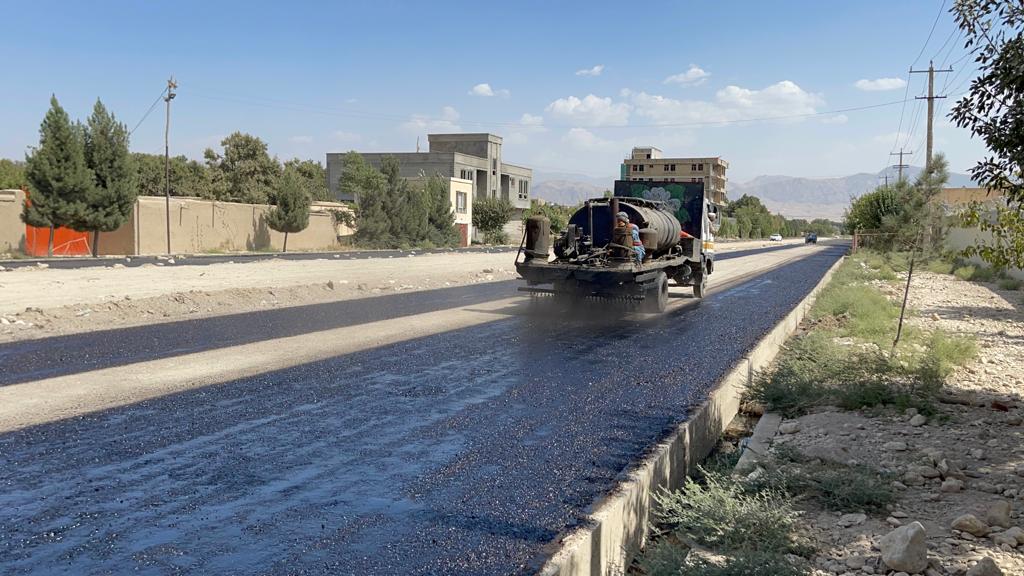 Construction of 4 Asphalt Roads in Different Parts of Mazar City Under Construction