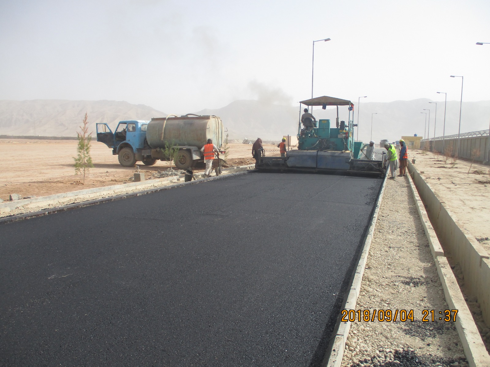 Asphalt roads in Alwan Electricity’s sub station in Cheshme Shir Baghlan province