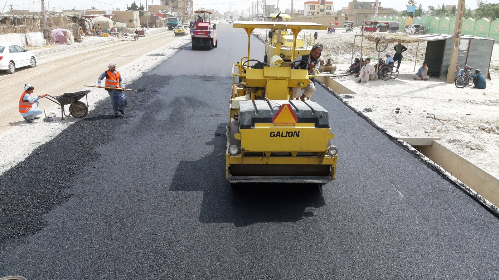 Asphalt Road in front of Nasaji in the 5th zone of Mazar City